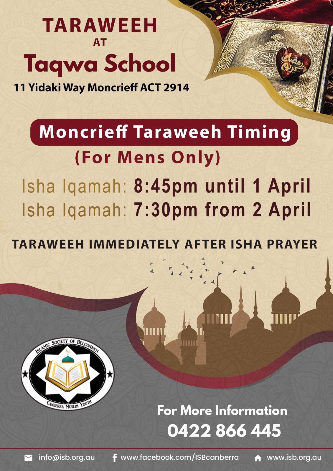 Taraweeh @ Taqwa School